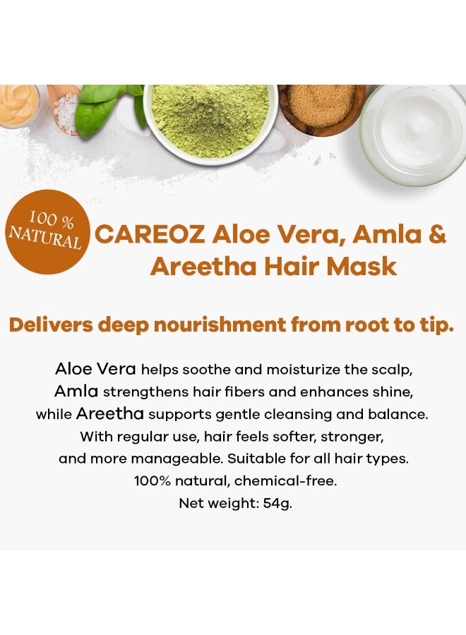 CAREOZ Aloe Vera, Amla & Areetha Hair Mask (2 Pieces) - Image 3